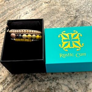 3 Rustic Cuff bracelets